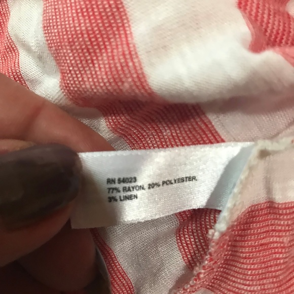 Gap Size S Sundress Red Stripe Midi Casual Flare - Picture 7 of 8